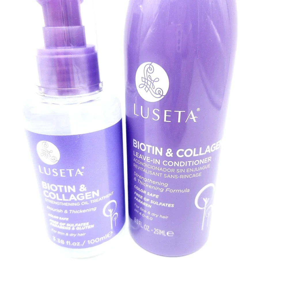 Luseta Biotin Collagen Hair Pack – 8.5oz Conditioner + 3.38oz Oil‎